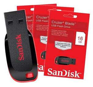 Pendrive 16Gb Sandisk Usb Cruzer Blade